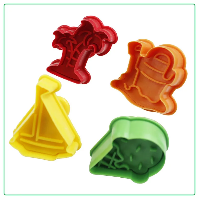 4Pcs/set DIY Slime 3D Cartoon Food Ice Cream Tree Plasticine Mold Set Soft Paper Clay Supplies Educational toy for children Gift | Игрушки и