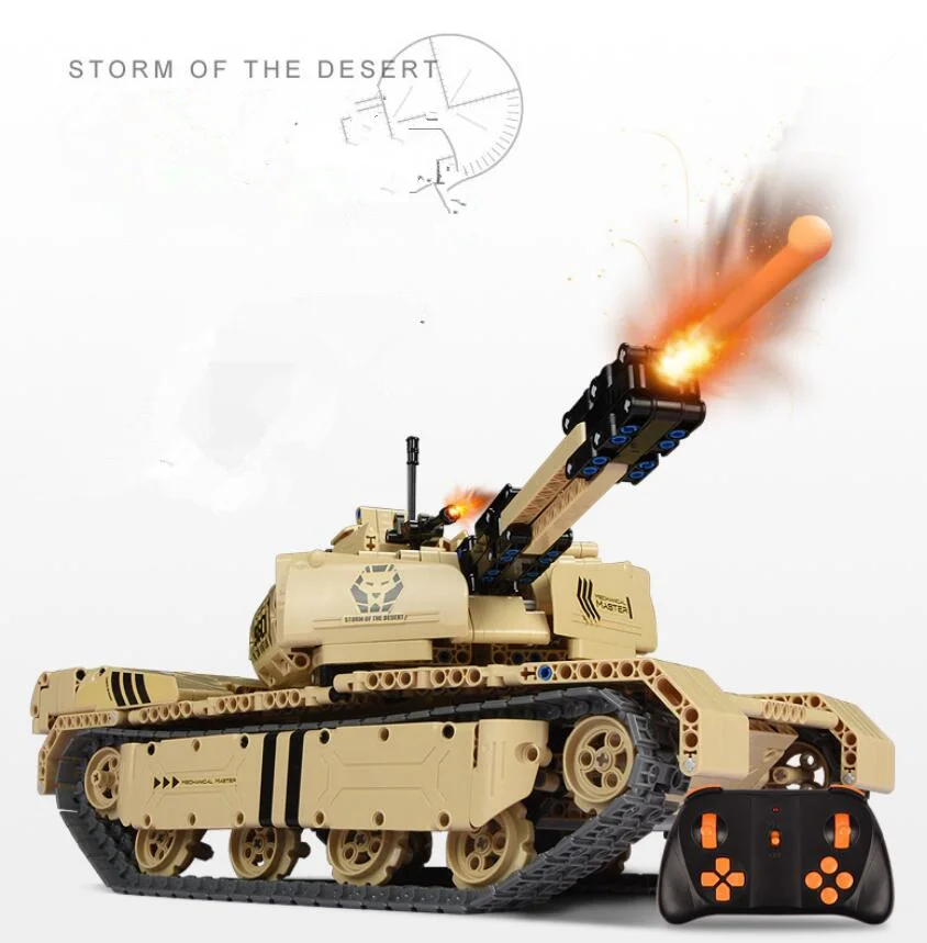 Новинка 9801 Военная серия RC M1A2 Abrams основная модель боевого танка Набор