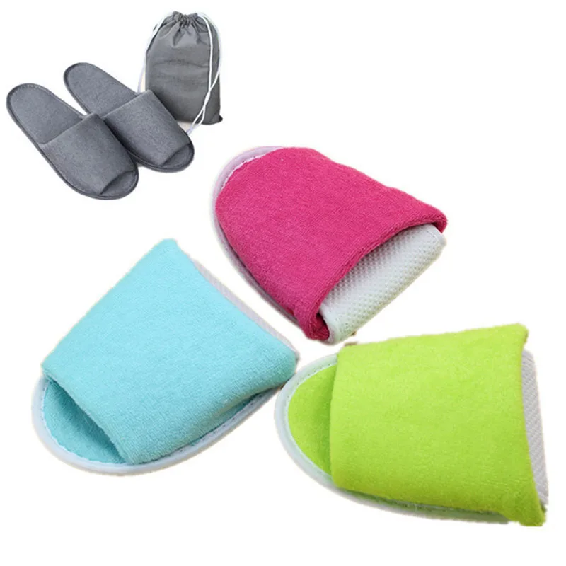 

Slippers Travel SPA Slippers Hotel Shoes Storage Bag Practical Men Women Hotel Travel Spa Portable Folding Slippers
