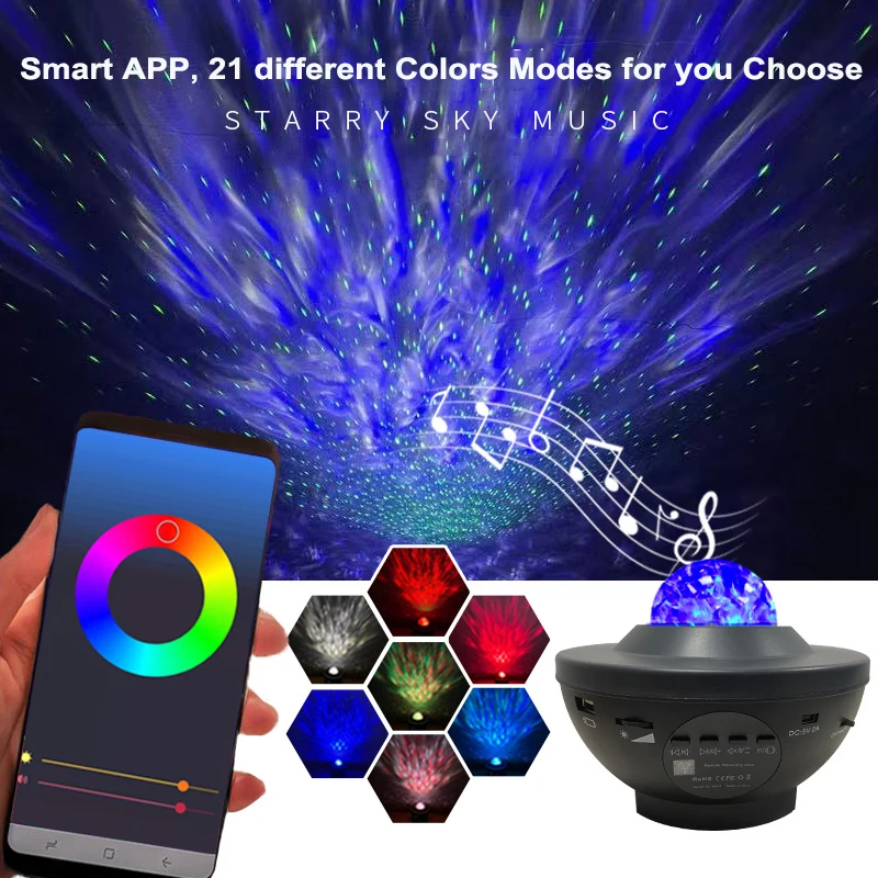 Salange Galaxy проектор Звездное небо Blueteeth динамик цветной USB голосовой музыкальный