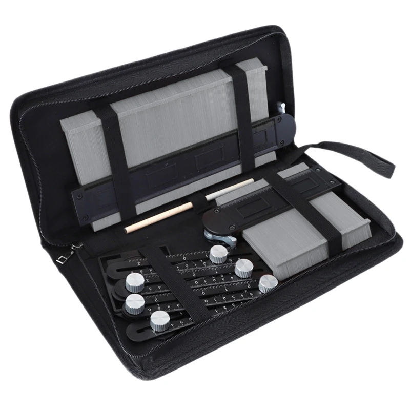 

5inch/10inch Contour Gauge Set with 6-Folding Ruler Metal Lock Shape Duplicator