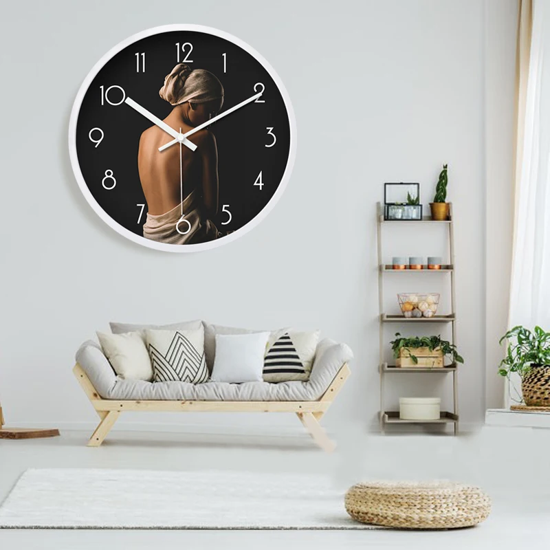 Beauty Salon Wall Clock Metal Clocks Home Decor Creative Health Preserving Individual Modern Silent CC50WC | Дом и сад