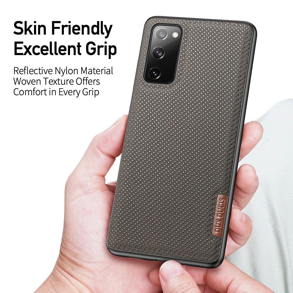 dux ducis fino series woven nylon texture silicone back case for samsung galaxy s21 s20 fe plus ultra a72 a52 a22 a32 a12 cover free global shipping