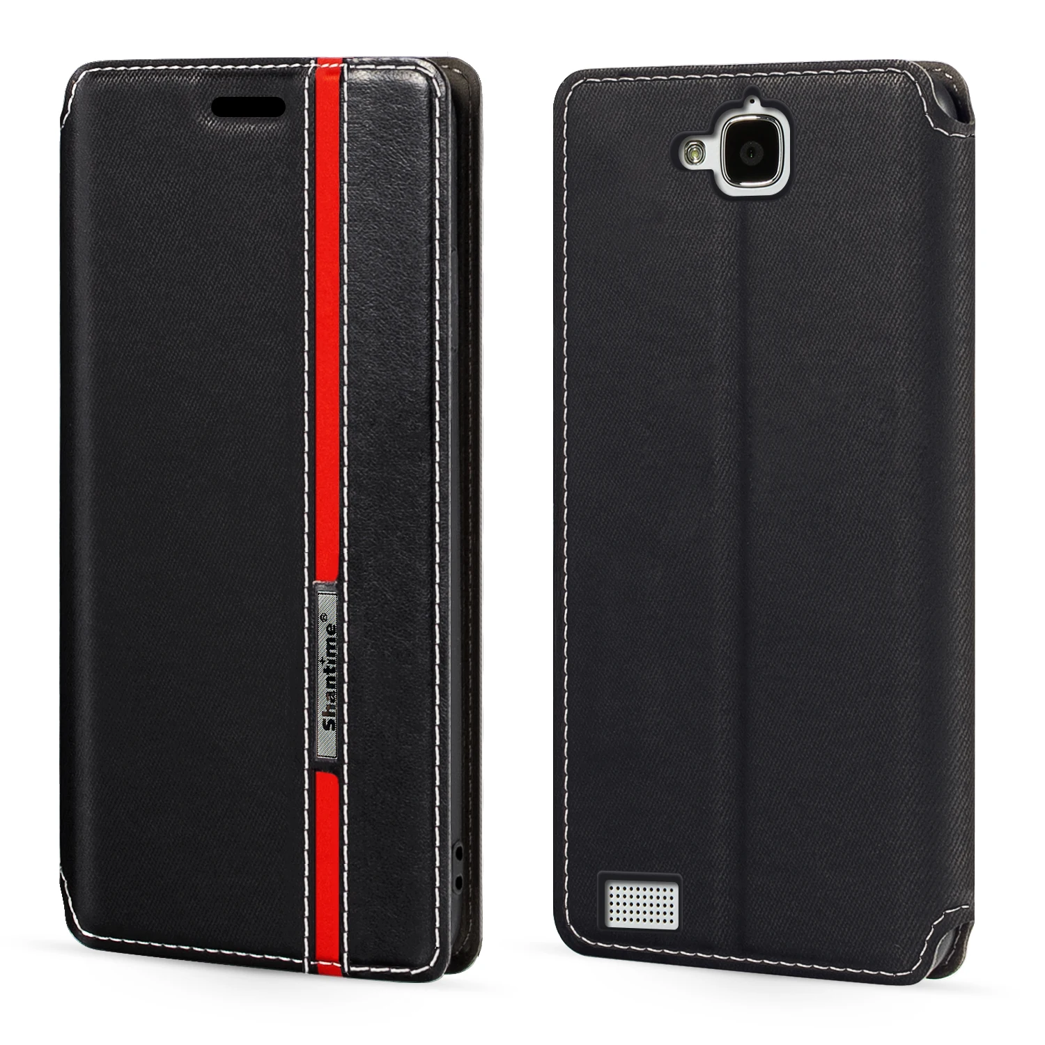 

Модный разноцветный кожаный чехол-книжка с магнитной застежкой и отделением для карт для Huawei Honor 3C 5,0 дюйма