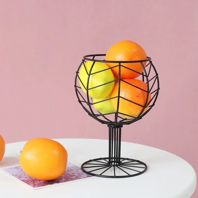 Креативный винный Стекло кованого железа снэк корзина для хранения закуски