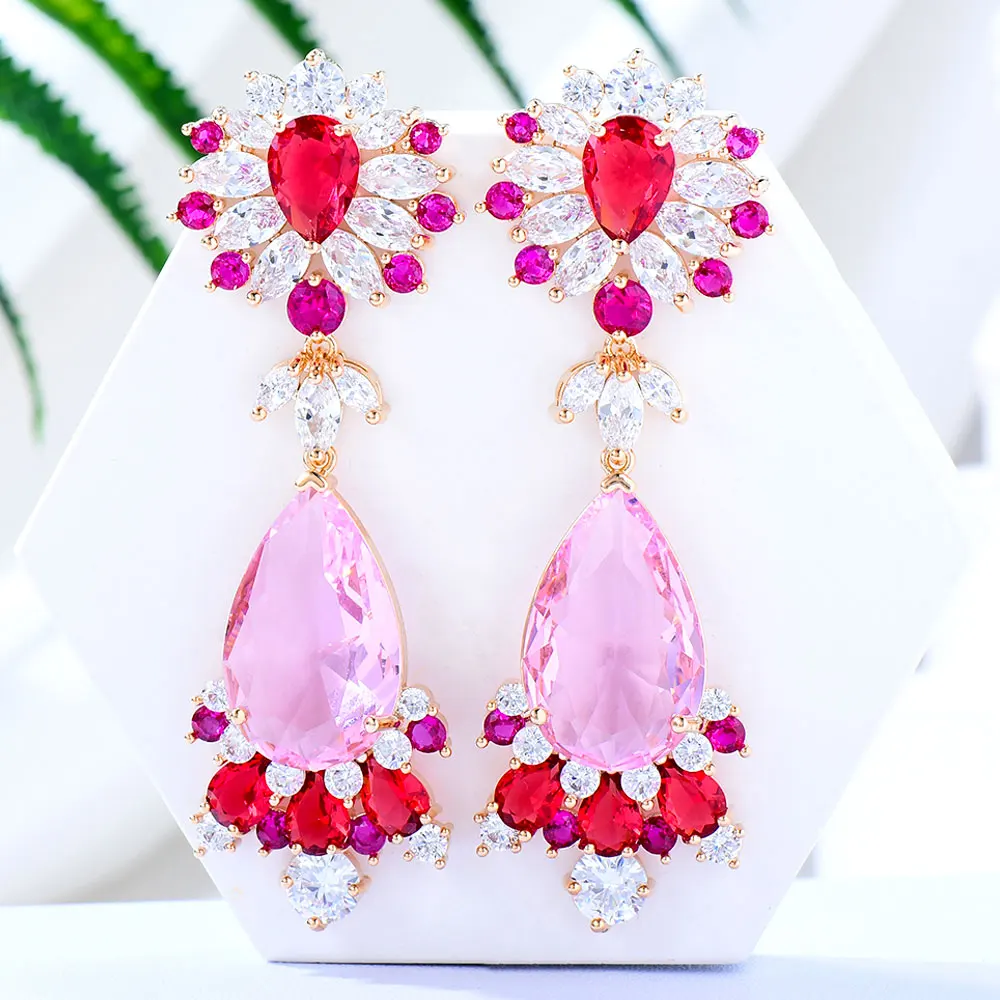 

GODKI NewTrendy Waterdrop Earring For Women Wedding Party Indian Dubai Bridal Jewelry boucle d'oreille femme Gift 2022