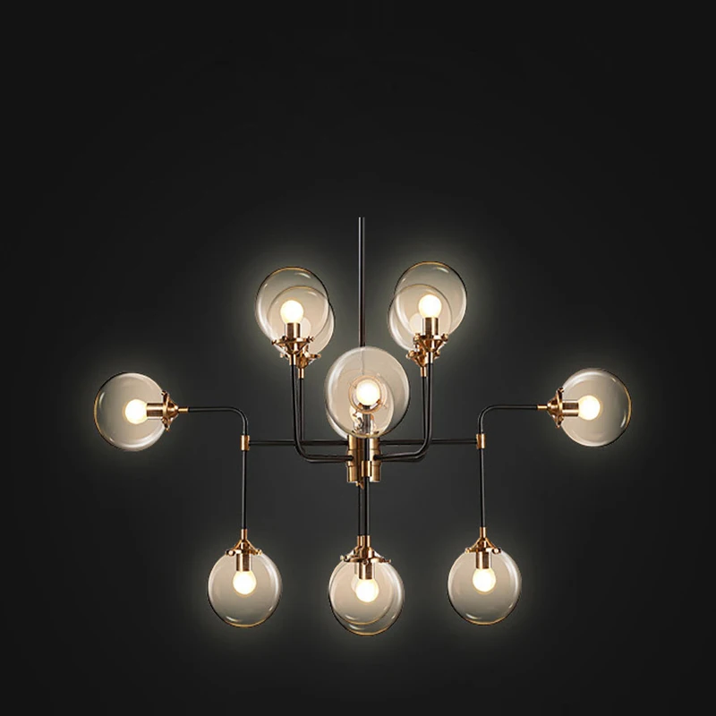 Nordic Стекло мяч светодиодный подвесной светильник ing кожаные ремни с