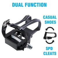 spin exercise bike pedals pedal for clipless toe cage and strap shoes indoor cycling heavy duty 916 inch thread fitness bicycle