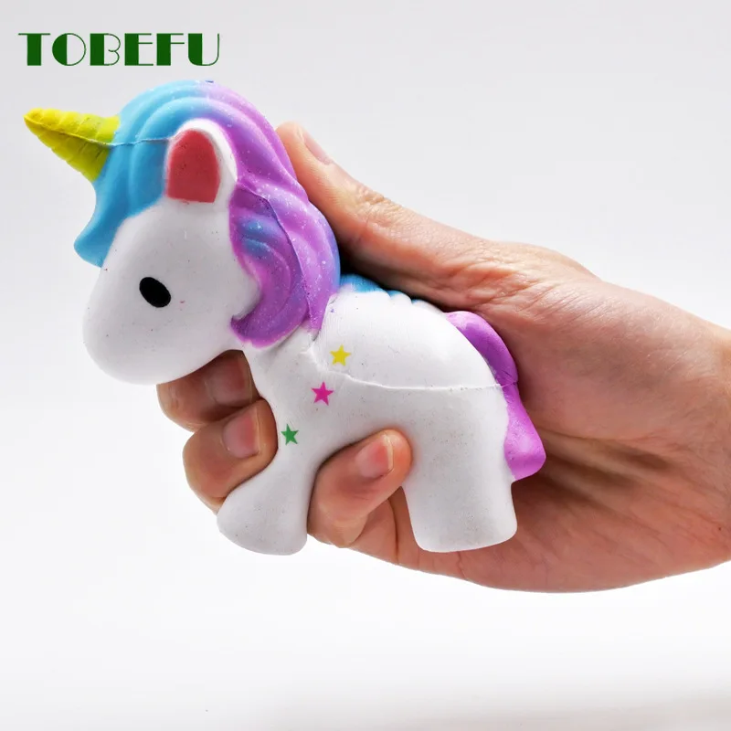 TOBEFU Jumbo мягкие игрушки для детей, медленно растущая антистрессовая игрушка, единорог, мягкая игрушка для снятия стресса, Забавная детская игрушка в подарок