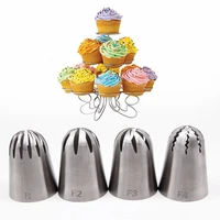 6pcsset rose nozzles icing cream cake cupcake decorating baking tools piping nozzles pastry tools pastry cream tips bakeware
