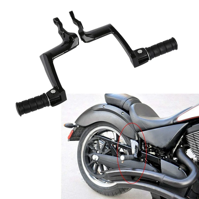 

Gloss Black Passenger Pegs Pedal Footpegs Mount for Victory Vegas Kingpin Boardwalk Gunner High Ball