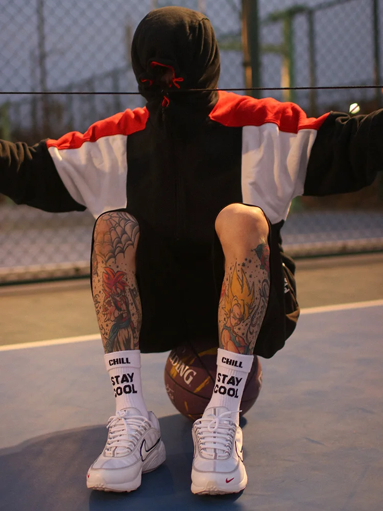 

Street Style Sports Socks Basketball Socks for Men High-cut Socks Cotton Skateboard Trend Stockings Stay Cool Fitness Socks