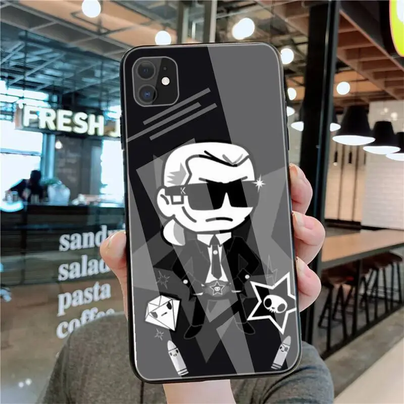

Cartoon Lagerfeld Brand Designer KARLs Tempered Glass For Iphone6plus 6S 7 7plus 8 X XS XSmax XR 11 12 Pro Max 12mini