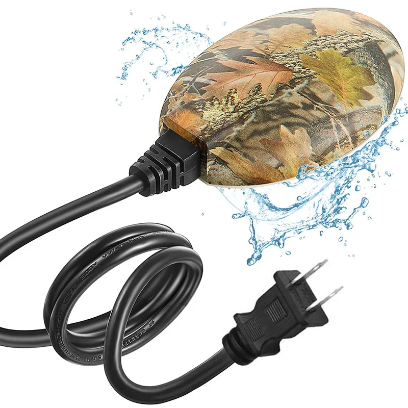 

Bird Bath De-icer Heater Automatic Thermostatically Controlled Birdbath Deicer Water Heater for Garden Lawn Patio WWO66