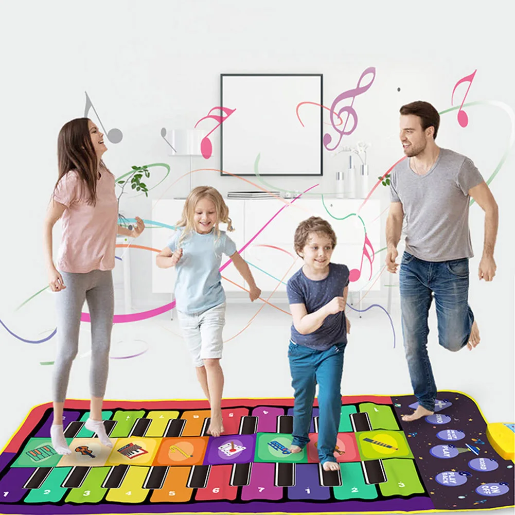 

Double Row Musical Mat Piano Playing Keyboard Blanket Multifunctional Instrument Toy Gifts Educational Toy for Children