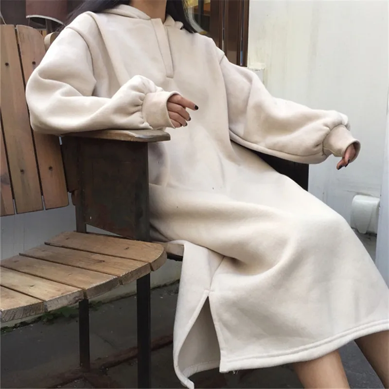 ZSIIBO Women Hoodies Casual Sport Sweatshirt Hooded Solid Color Long Sleeves Irregular Top Fashion Loose Hoodies With Pockets