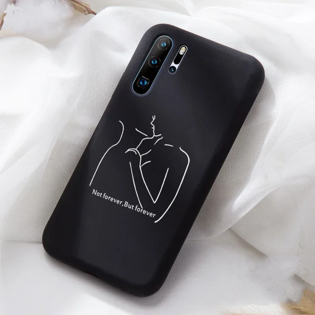 01 Мягкий матовый чехол из ТПУ с узором для huawei P20 P20Lite P20Pro Honor10, чехол с мультяшным сердечком, задняя крышка для Huwei Honor 20 P30Lite - Цвет: 01
