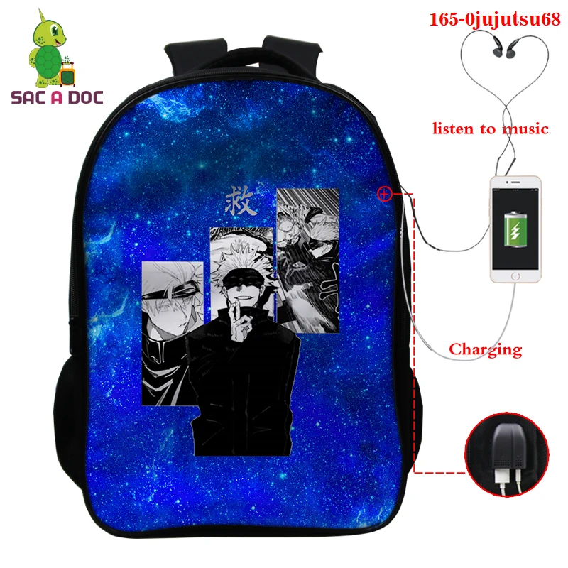 

Mochila 3D Print Japan Anime Schoolbags Mochila Fashion Jujutsu Kaisen Backpack for School Teenager Girls Sac A Dos Men Rucksack