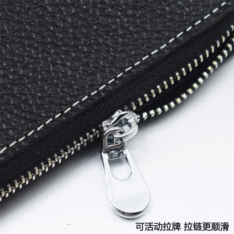 Genuine Leather Key Wallet Men Keychain Holder Pouch Purse Zipper Designer Car Key Case Multifunction Door Keys Housekeeper Bag