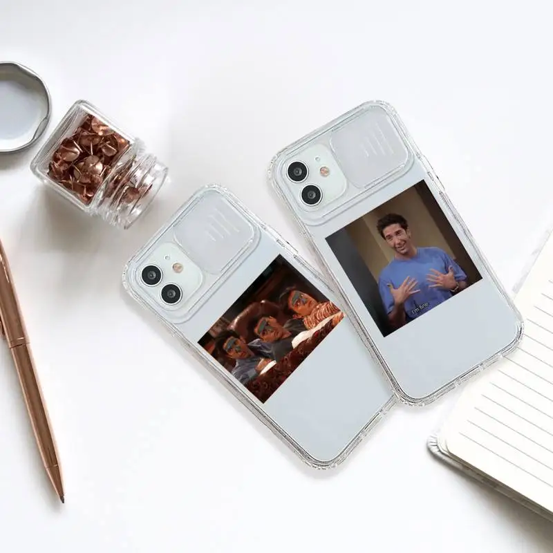 

friends tv show funny family Phone Case transparent For iPhone 7 8 11 12 X XS XR MINI Pro Max Plus Slide Camera Lens Protect