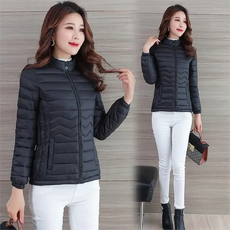 

Lightweight women's cotton padded jacket short 2021 latest winter down cotton padded jacket Korean fashion mother small cotton