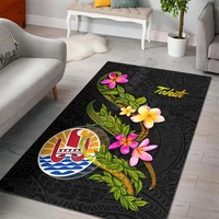tahiti polynesian area rug plumeria tribal floor mat rug non slip mat dining room living room soft bedroom carpet