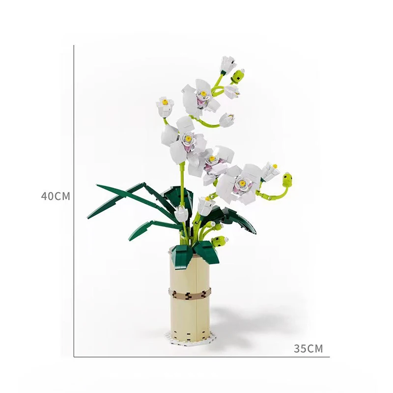 

Phalaenopsis flower diy assembled Le small particles building blocks Home Decoration DIY Bricks Children's Toys Gift