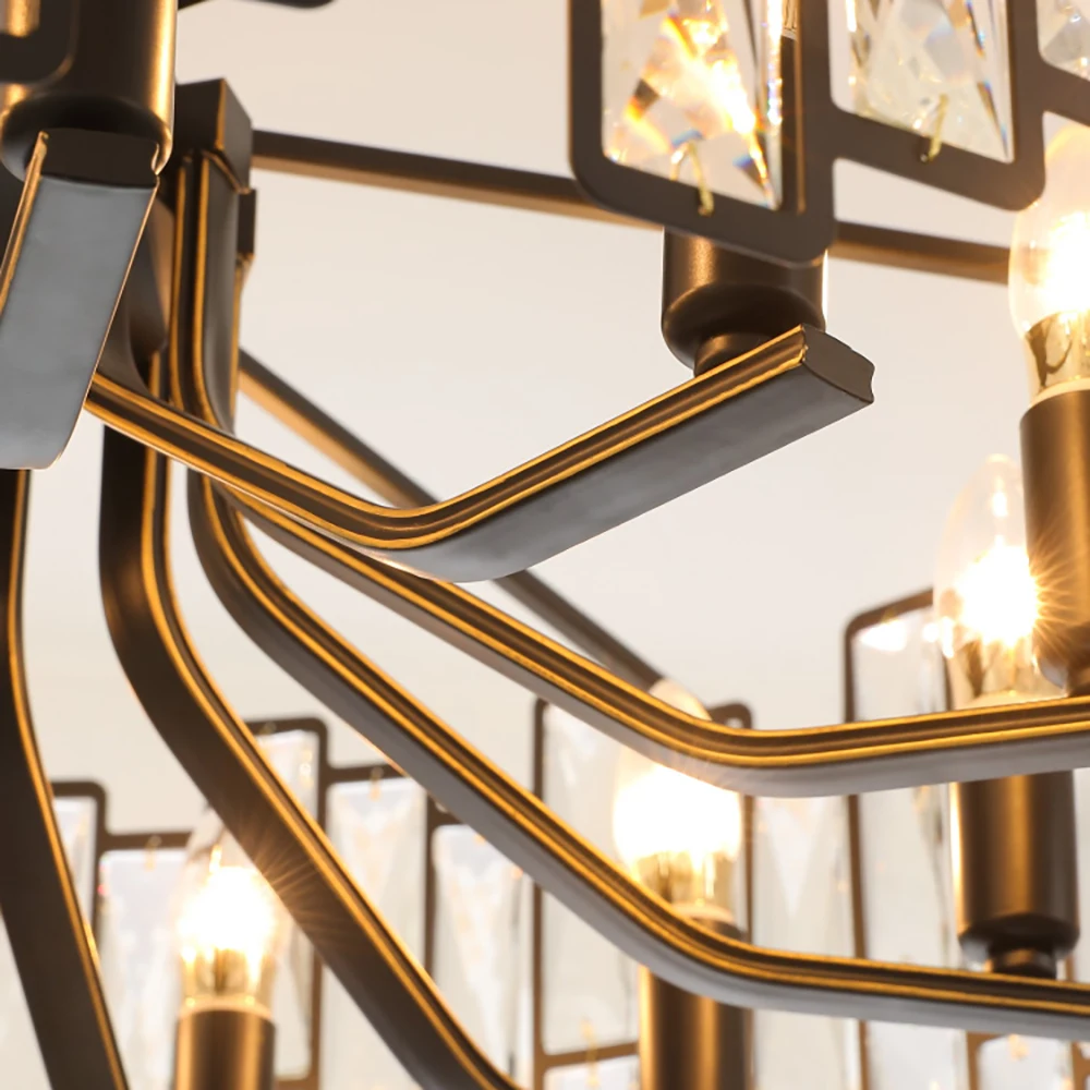 

Modern Led Chandelier for Living room decoration Bedroom Dining Room Round Crystal lighting Art Design black light