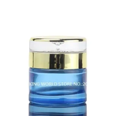 50 г жемчужно-белая/зеленая/синяя/матовая стеклянная бутылка/банка для