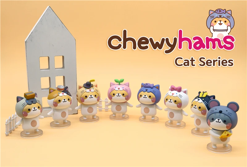 Подлинные LAMTOYS ChewyHams глухая коробка Ганс круглый прокатный Кот глухая коробка Кукла ручной автомобиль украшение игрушки