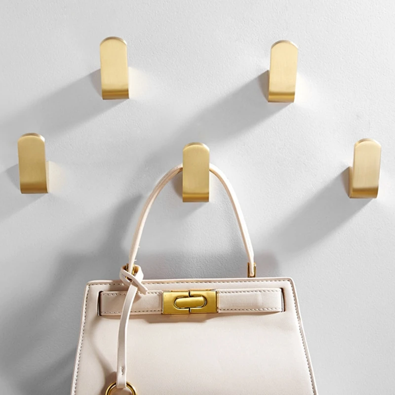 

Brass Wall Hook Coat Towel Hooks for Bathroom Gold Copper Kitchen Hook Clothes Hook