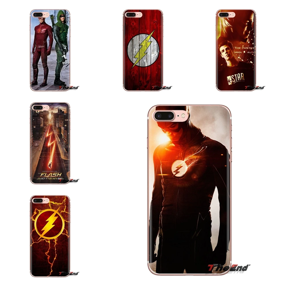 Для iPod Touch Apple iPhone 4 4S 5 5S SE 5C 6 6S 7 8 X XR XS Plus MAX прозрачный корпус из ТПУ вспышка Barry Allen