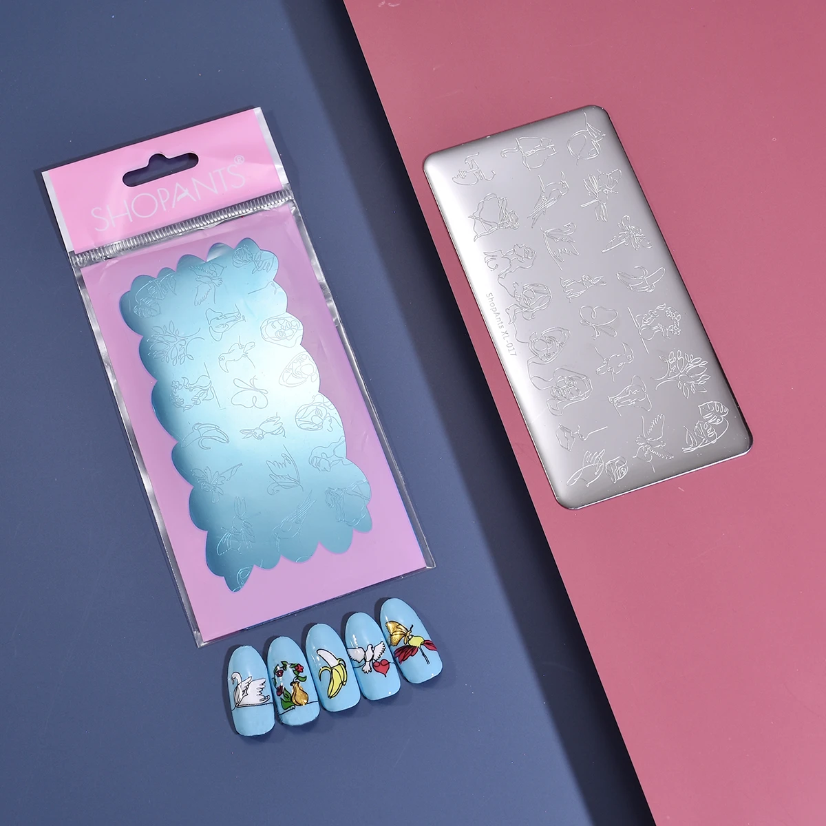 Ласточки из нержавеющей стали для ногтей штамповки линии красоты полосатый