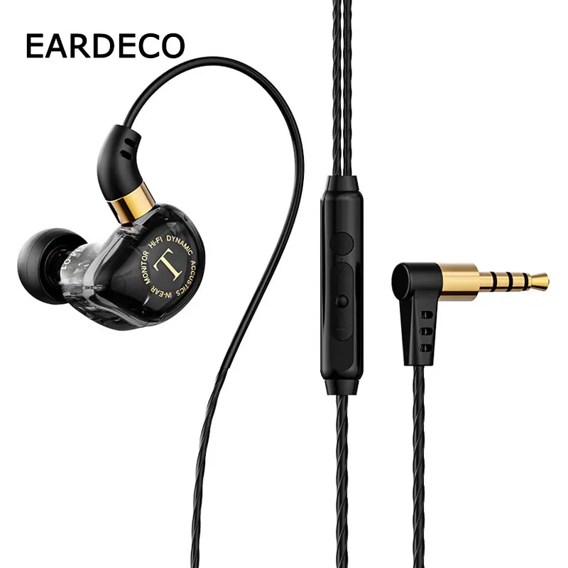

EARDECO With Mic Earphone HiFi Wired Headphones Heavy Bass In-ear Headphone Headset Sport Wire Phone Earbud Headset Stereo