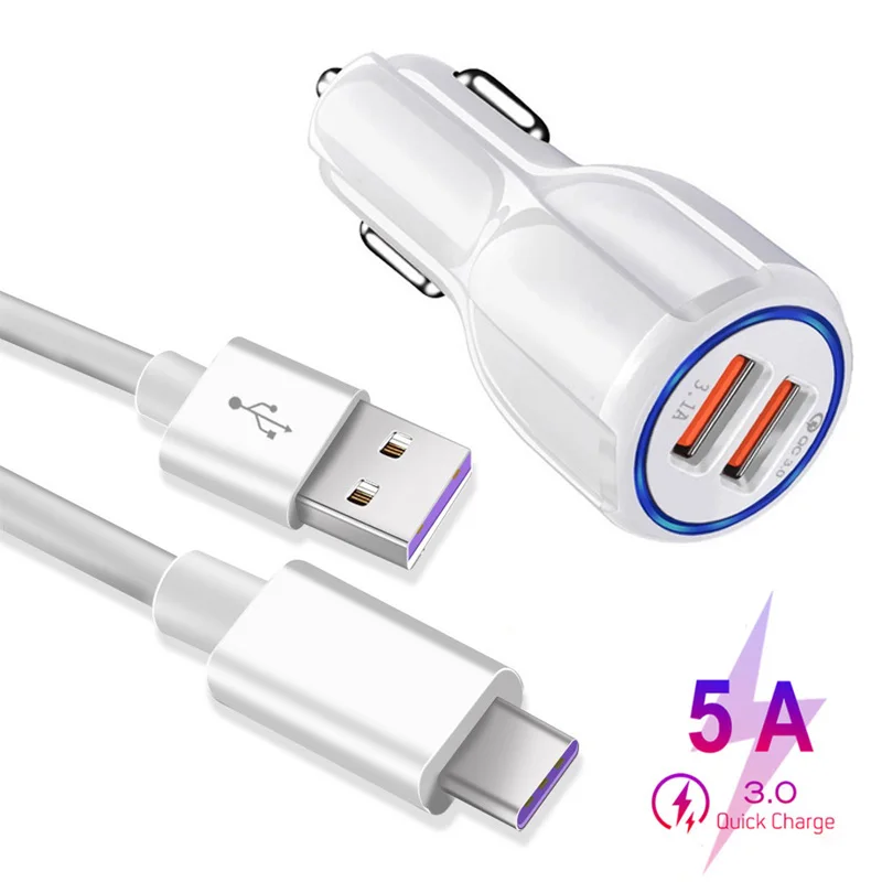 Зарядный кабель 5A USB Type C для Huawei P30 P20 Pro lite Mate 30 20 10 P10 Plus QC 3 0|Зарядные устройства