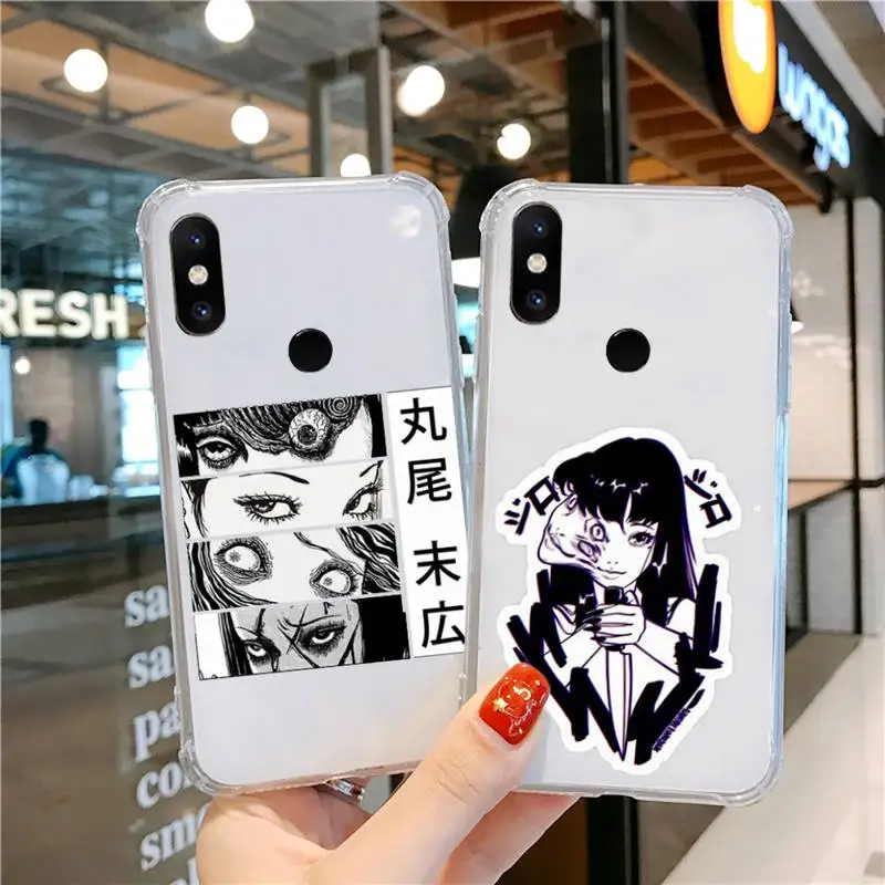 

Junji Ito Terror Horror Anime Phone Case Transparent for xiaomi Redmi note k 7 6 40 9 6 5 10 11 A T se pro lite ultra