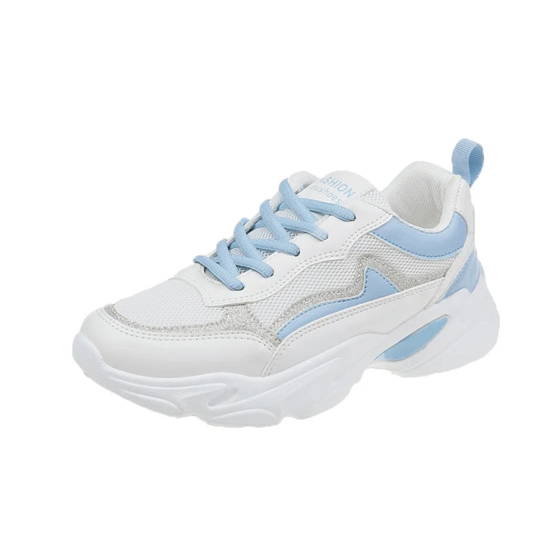 Женская обувь Новинка 2019 года белые кроссовки на массивном каблуке для женщин из