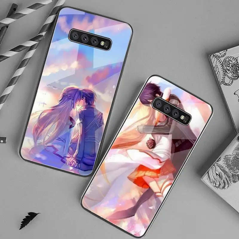 Чехол из закаленного стекла для Samsung S20 Plus S7 S8 S9 S10 Note 8 9 10 | Мобильные телефоны и