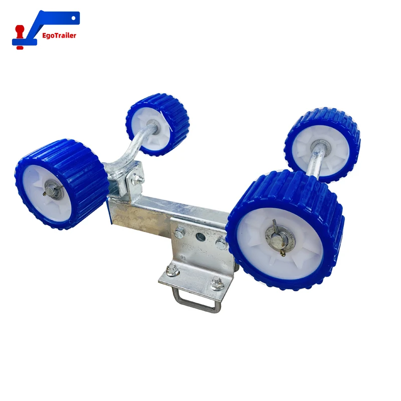 EgoTrailer 4 шт. воблерные ролики для лодочного прицепа. 5 &quotсиний ребристый диаметр 18