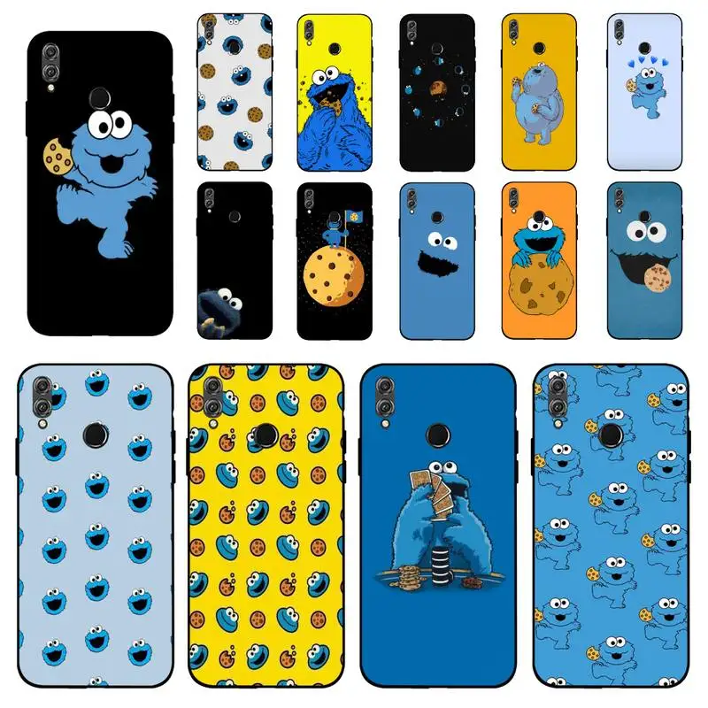 

MaiYaCa Cartoon Cute Sesame Cookie Monster Phone Case for Huawei Honor 10 i 8X C 5A 20 9 10 30 lite pro Voew 10 20 V30