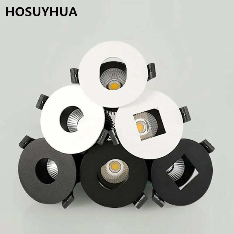 

Hot LED Recessed Downlight 7W 10W 15W 20W Dimmable AC85~265V Round Ceiling Lamp Spotlights Indoor Lighting Black/White Shell.