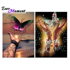 Когда-нибудь момент алмазов картина бабочка ручной вышивки с украшением в виде кристаллов Стразы из смолы дрель подарок украшения набор для ногтей ASF2229