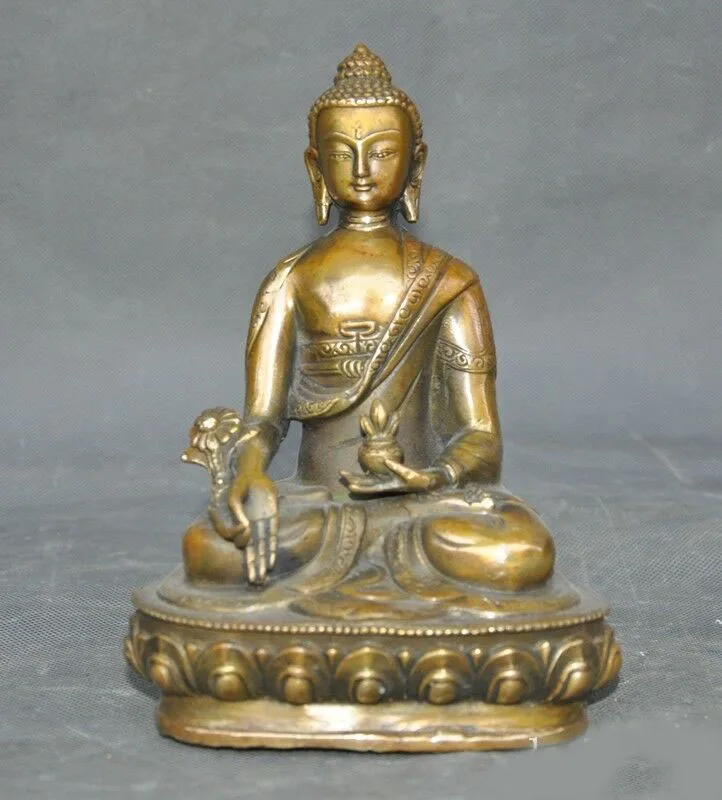 

wedding decoration Tibetan Buddhism bronze Herbs Medicine Buddha Sakyamuni Tathagata Buddha statue