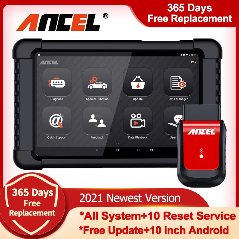 Ancel X6 OBD2 сканер полная система OBD 2 автомобильное масло сканера ABS EPB DPF SAS 10 функции
