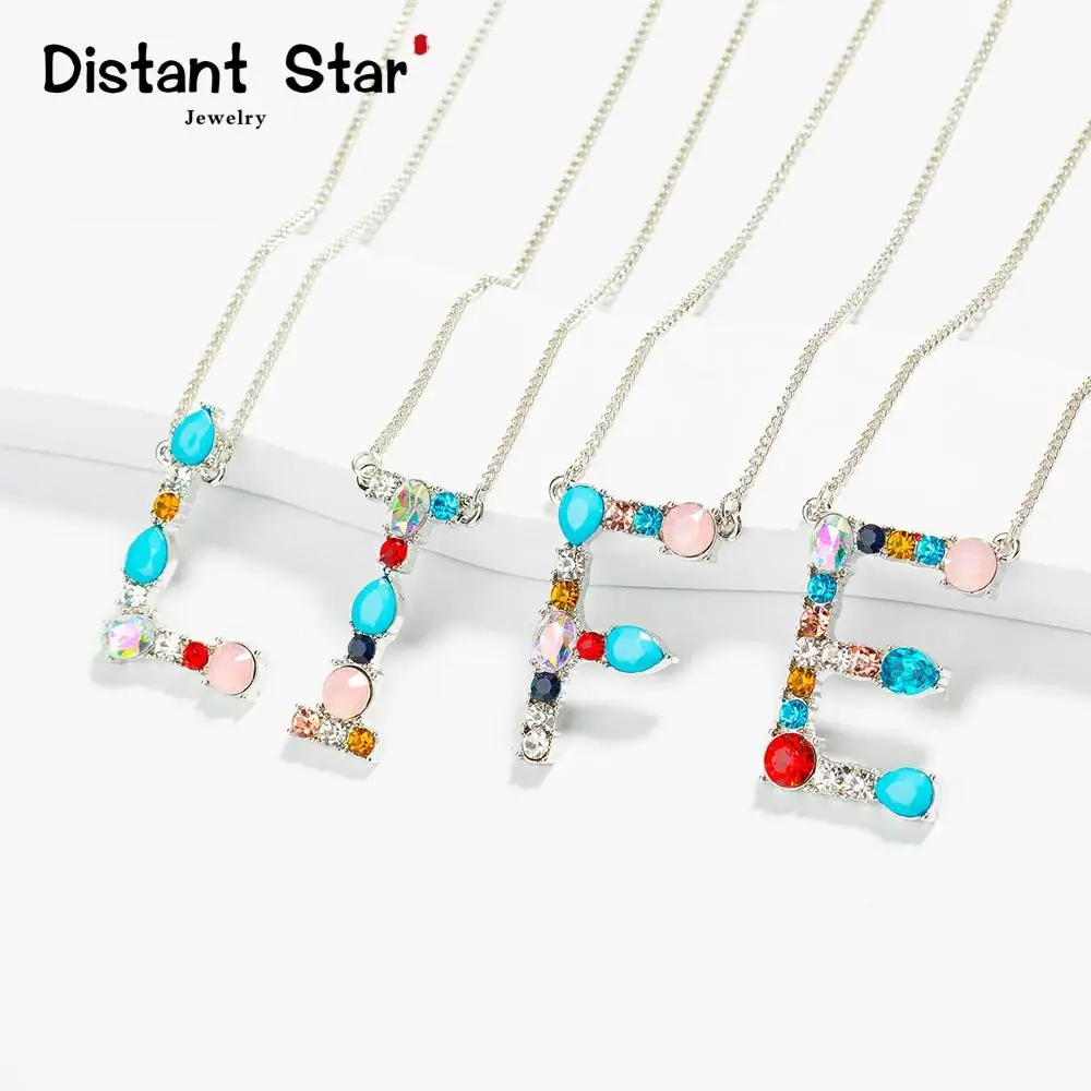 Новинка серебряное женское ожерелье с 26 буквами и алфавитом надписью сделай сам