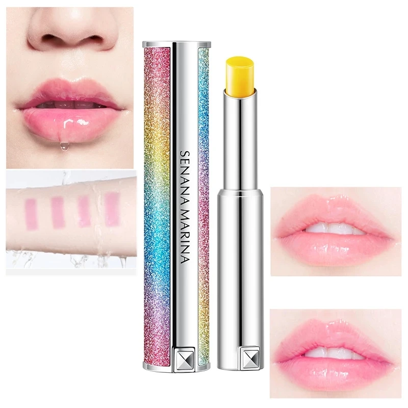 

1Pcs Starry Sky Temperature Changing Color Lipstick Waterproof Makeup Highly Nourish Moisturizing Fades Lip Wrinkles Lip Care