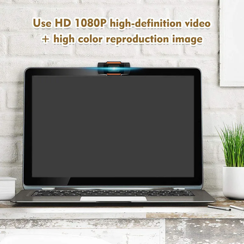 

1080P Webcam with Microphone USB Web Camera for Streaming Online Class Compatible with PC MAC Laptop Desktop Black