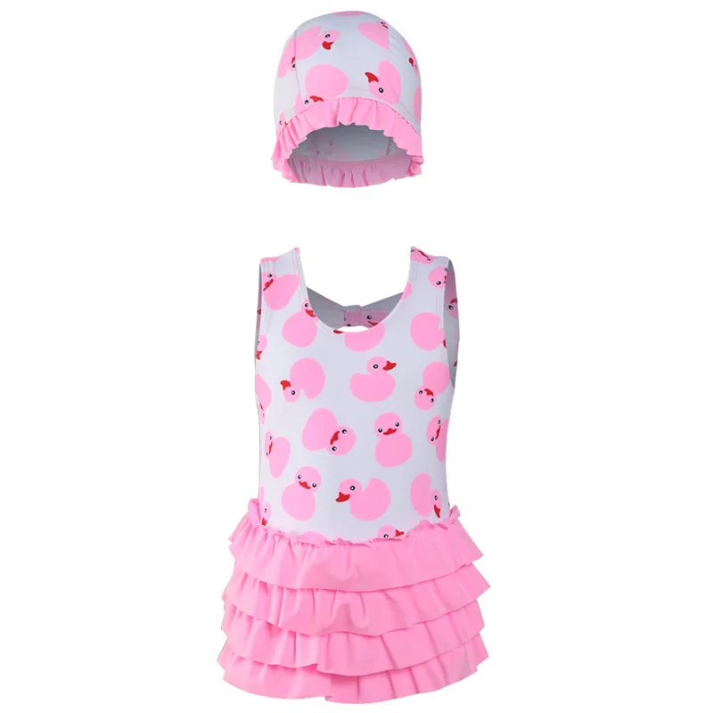 

Children's Swimsuit One Piece Skirt Middle School Children's Princess Baby Cute Little Girl Sunscreen Briefs Children's Swimsuit