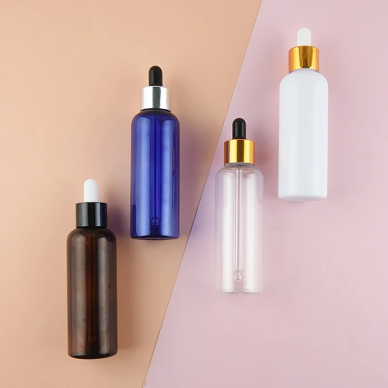 Бутылка для эфирного масла домашнего животного 100 мл с гальванизированной