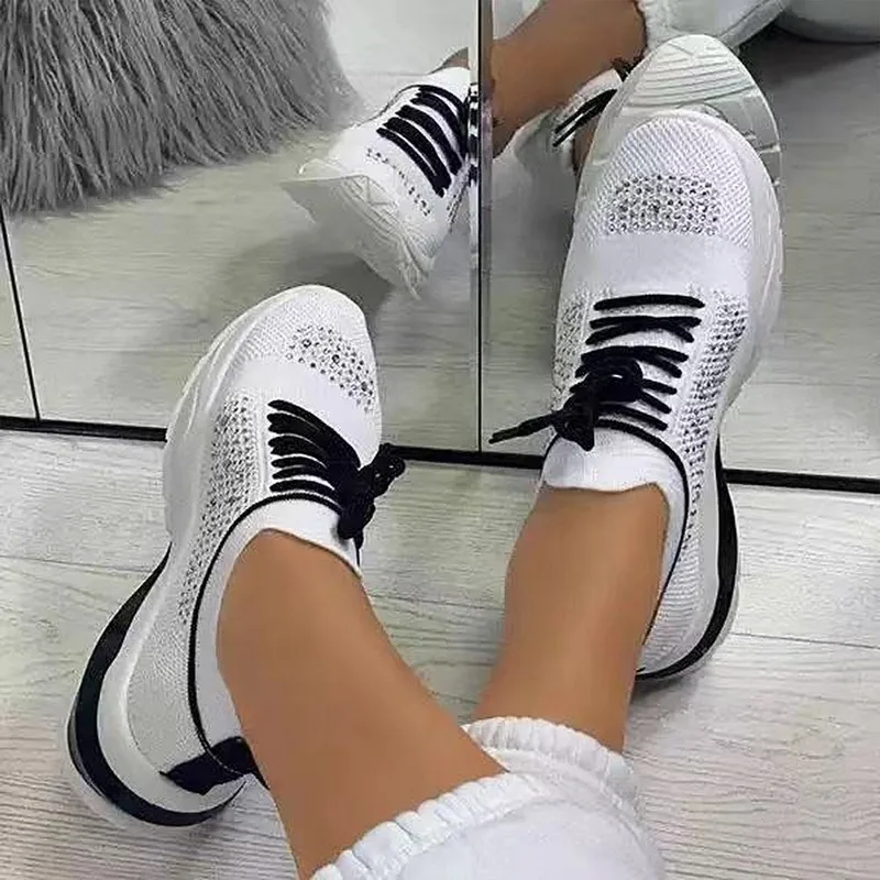 

Women Sneakers Platform Shoes Female Flats Solid Casual Spring Summer 2021 New Fashion Women's Vulcanized Shoes Running Sneakers